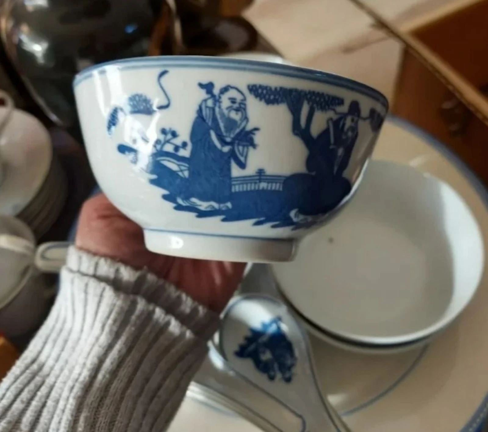 Jingdezhen Conjunto 6 Tigelas e Colheres – photo 3